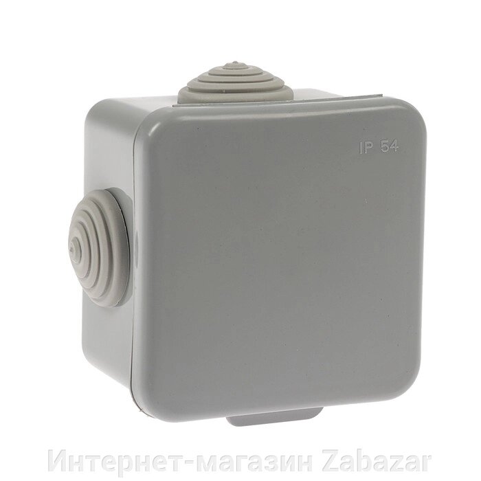 Коробка распределительная TUNDRA, 65х65х45 мм, IP54, для открытой установки, серый от компании Интернет-магазин Zabazar - фото 1