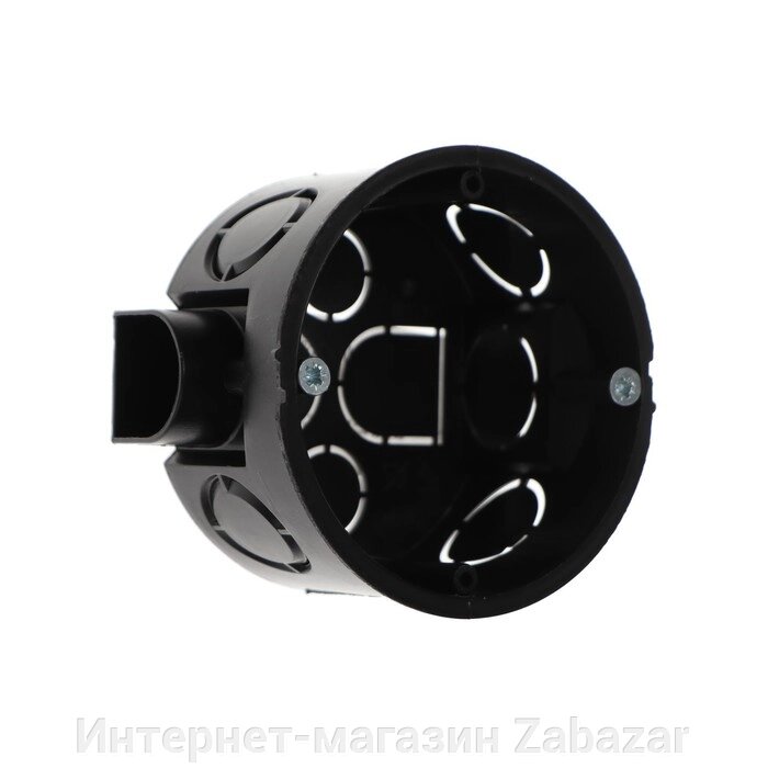 Коробка установочная Luazon Lighting, 68х40 мм, IP20, для сплошных стен, черная от компании Интернет-магазин Zabazar - фото 1