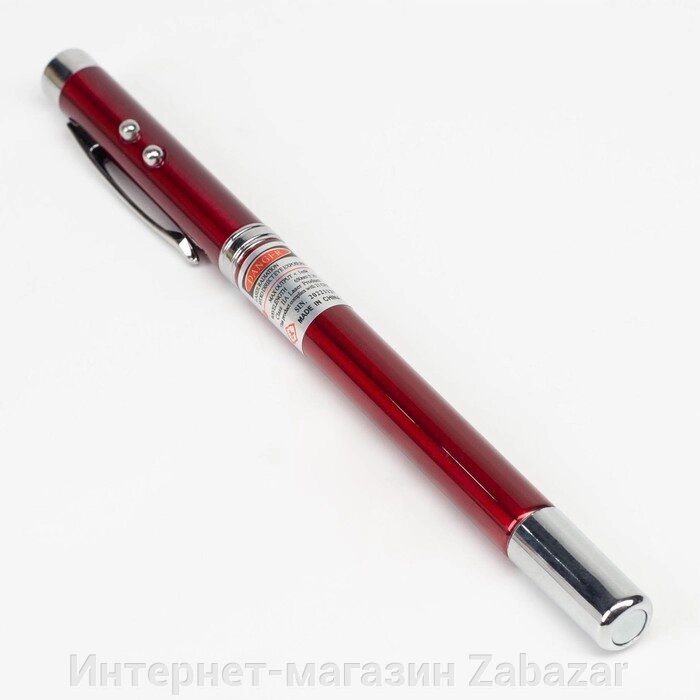 Лазерная указка, выдвижная, 3 в 1:  670 нм, 3 LR44, красный луч, 15 х 1 см от компании Интернет-магазин Zabazar - фото 1