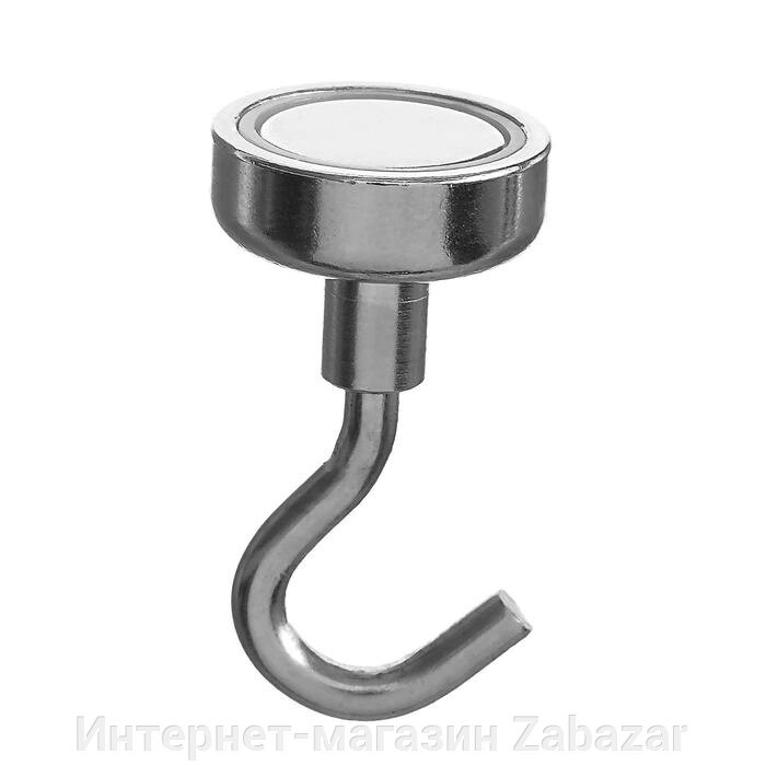 Магнит неодимовый Cartage с крючком для авто, d 20 мм, сцепление 8 кг от компании Интернет-магазин Zabazar - фото 1