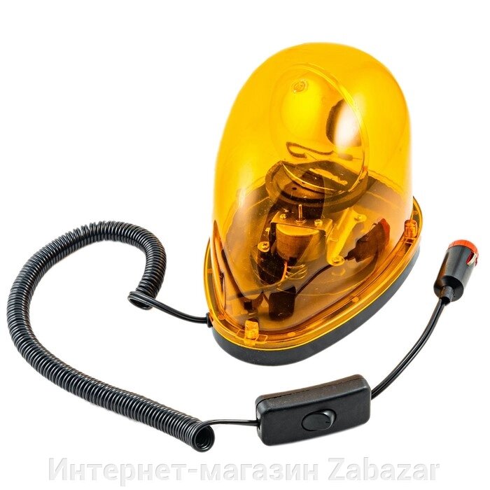 Маяк сигнальный TOPAUTO с магнитом, лампа 12 В, 10 Вт, форма капля с выключателем от компании Интернет-магазин Zabazar - фото 1