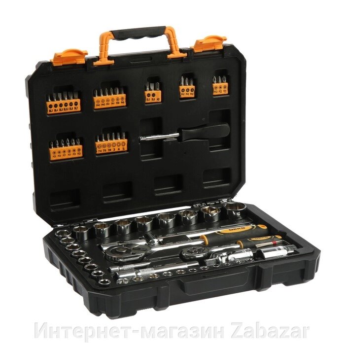Набор инструмента DEKO DKMT72, трещотки с торцевыми головками и битами, 72 предмета от компании Интернет-магазин Zabazar - фото 1