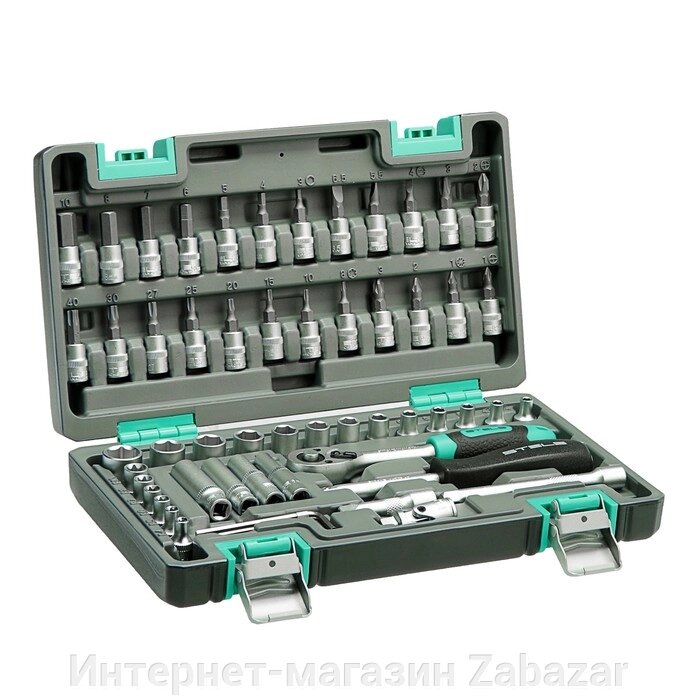 Набор инструментов Stels, 1/4", в пластиковом кейсе, 57 предметов от компании Интернет-магазин Zabazar - фото 1