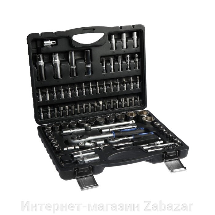 Набор инструментов в кейсе ТУНДРА, автомобильный, CrV, 1/2" и 1/4", 94 предмета от компании Интернет-магазин Zabazar - фото 1