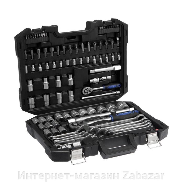 Набор инструментов в кейсе ТУНДРА, автомобильный, CrV, 1/2" и 1/4", 99 предметов от компании Интернет-магазин Zabazar - фото 1