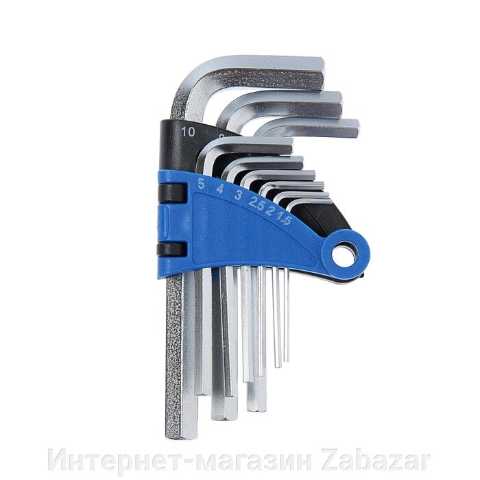 Набор ключей шестигранных ТУНДРА, CrV, 1.5 - 10 мм, 9 шт. от компании Интернет-магазин Zabazar - фото 1