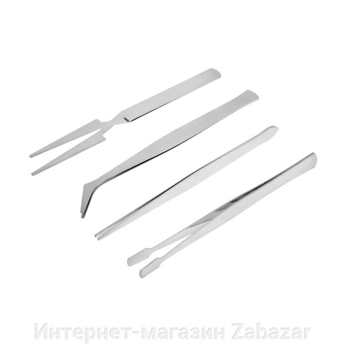 Набор пинцетов DEKO TW01, 4 предмета от компании Интернет-магазин Zabazar - фото 1