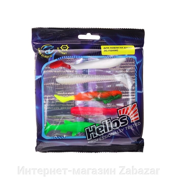 Набор силиконовых приманок Helios "Для ловли на джиг", 5 шт. (HS-PJ-SET1) от компании Интернет-магазин Zabazar - фото 1