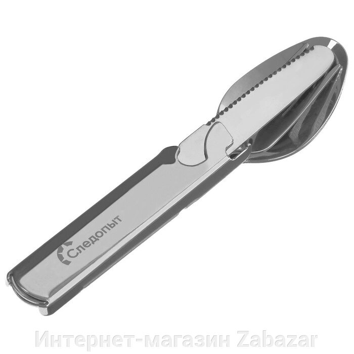 Набор столовых приборов туристический «СЛЕДОПЫТ», ложка, вилка, нож, открывашка от компании Интернет-магазин Zabazar - фото 1