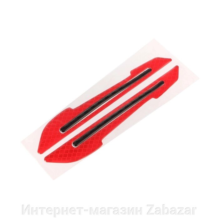 Наклейка противоударная, светоотражающая 162,3 см, набор 2 шт, красный от компании Интернет-магазин Zabazar - фото 1