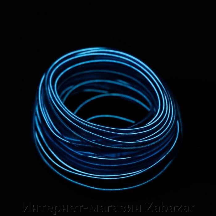 Неоновая нить Cartage для подсветки салона, адаптер питания 12 В, 7 м, синий от компании Интернет-магазин Zabazar - фото 1