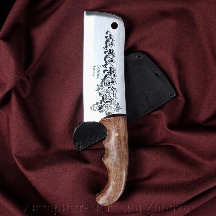 Нож кавказский, разделочный "Сайгак" с чехлом, сталь - 40х13, рукоять - орех, 14 см от компании Интернет-магазин Zabazar - фото 1