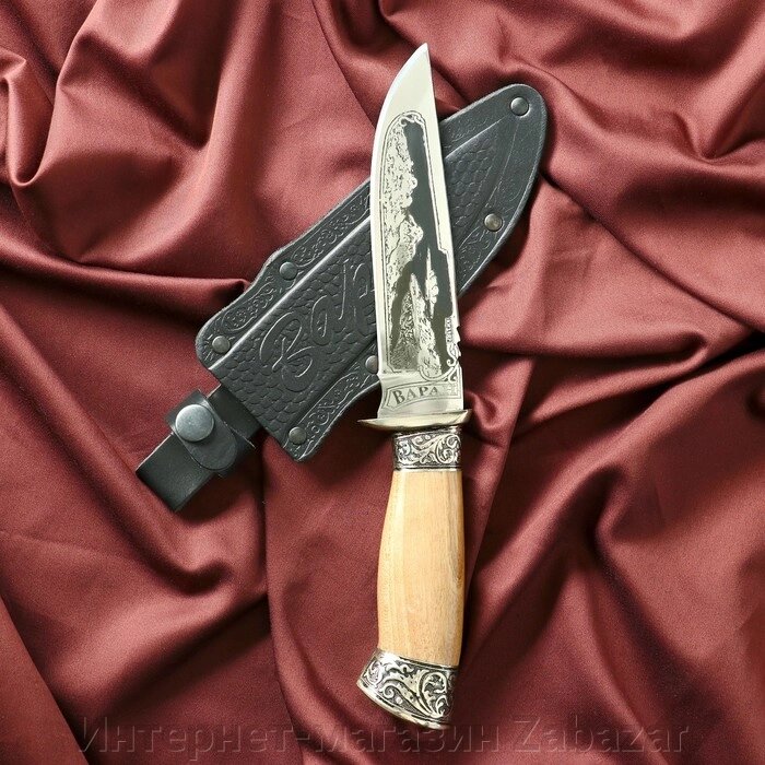 Нож кавказский, туристический "Варан" с ножнами, гардой, сталь - 40х13, 14.5 см от компании Интернет-магазин Zabazar - фото 1