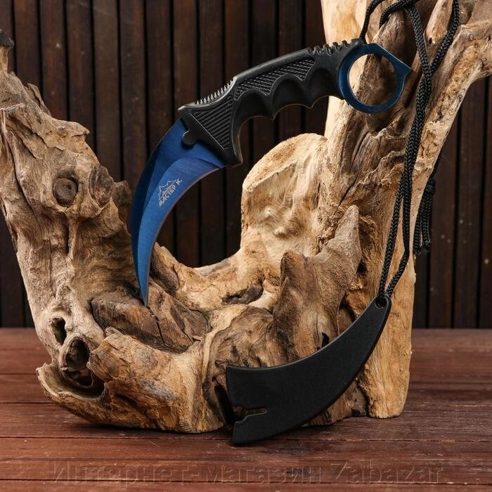 Нож-керамбит "Коготь орла" клинок 6см, синий от компании Интернет-магазин Zabazar - фото 1