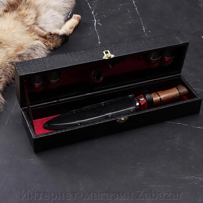 Нож разделочный, кавказский "Дагестан 2" в подарочной коробке, с трубкой, сталь - 65Х13 от компании Интернет-магазин Zabazar - фото 1