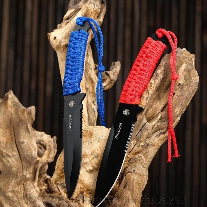 Нож тактический "Лиходей" сталь - 420, рукоять - обмотка паракордом, 24 см от компании Интернет-магазин Zabazar - фото 1