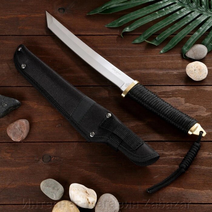 Нож-танто "Итуруп" сталь - 65х13, рукоять - обмотка шнуром, 35 см от компании Интернет-магазин Zabazar - фото 1