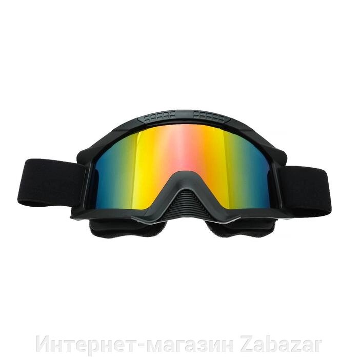 Очки-маска для езды на мототехнике, стекло тонированое-хамелеон, цвет черный, ОМ-2 от компании Интернет-магазин Zabazar - фото 1