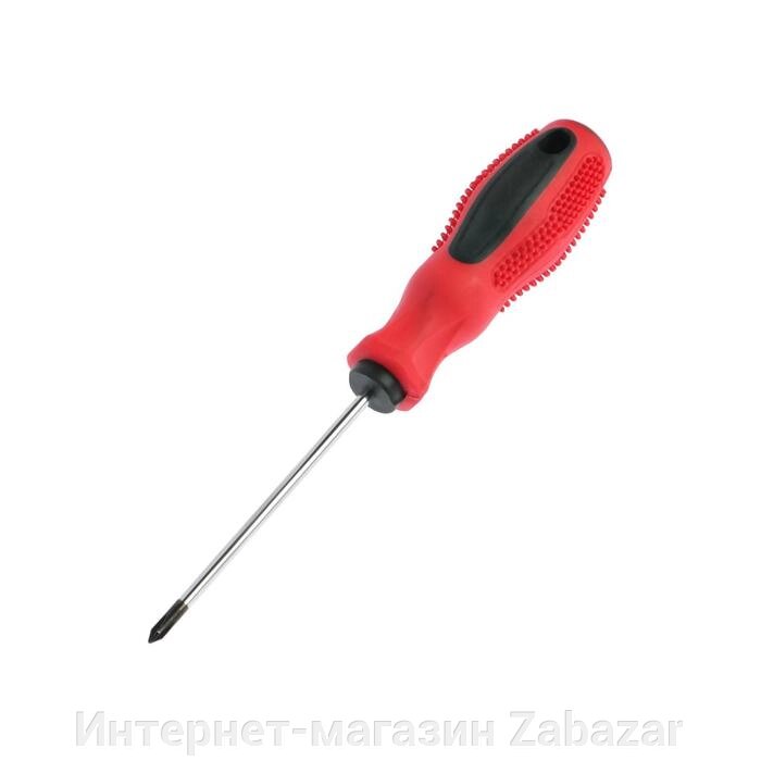 Отвертка крестовая ЛОМ, магнит, двухкомпонентная рукоятка, PH0 х 75 мм от компании Интернет-магазин Zabazar - фото 1