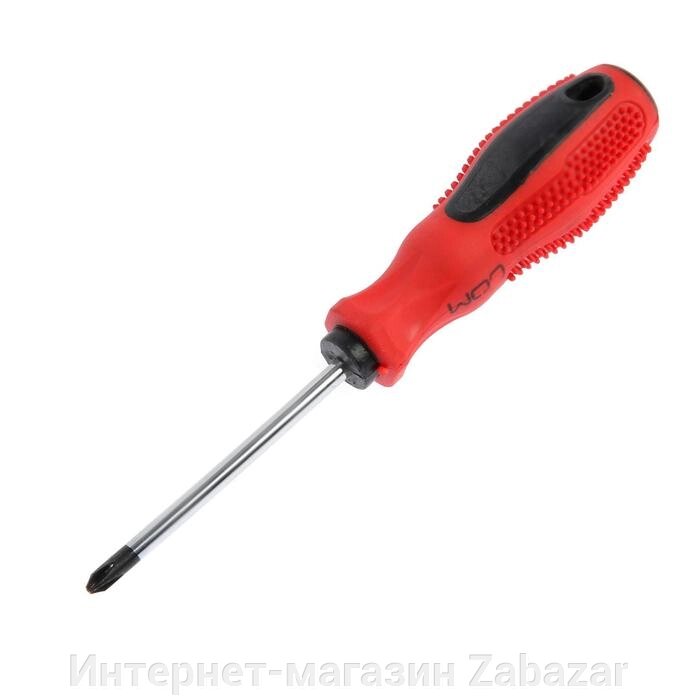 Отвертка крестовая ЛОМ, магнит, двухкомпонентная рукоятка, PH1 х 75 мм от компании Интернет-магазин Zabazar - фото 1