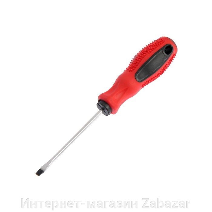 Отвертка шлицевая ЛОМ, магнит, двухкомпонентная рукоятка, SL3 х 75 мм от компании Интернет-магазин Zabazar - фото 1