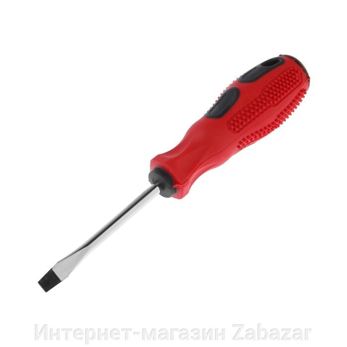 Отвертка шлицевая ЛОМ, магнит, двухкомпонентная рукоятка, SL6 х 75 мм от компании Интернет-магазин Zabazar - фото 1