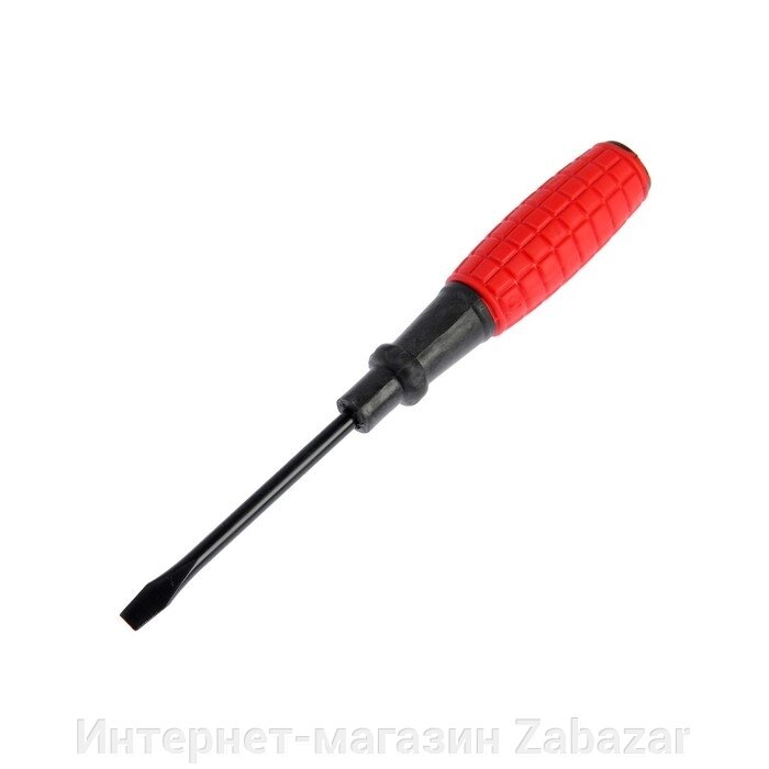 Отвертка шлицевая ЛОМ, обрезиненная рукоятка, SL5 х 100 мм от компании Интернет-магазин Zabazar - фото 1