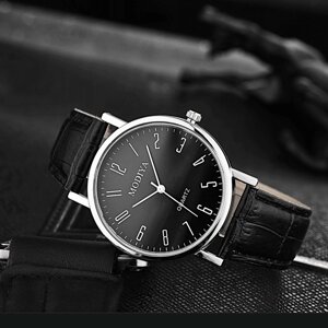 Часы наручные мужские, d-4 см, черный циферблат