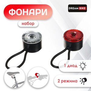 Комплект велосипедных фонарей Dream Bike, JY3055D, 1 диод, 2 режима в Минске от компании Интернет-магазин Zabazar