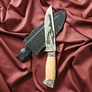 Нож кавказский, туристический "Варан" с ножнами, гардой, сталь - 40х13, 14.5 см в Минске от компании Интернет-магазин Zabazar