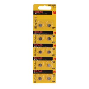 Батарейка алкалиновая Kodak Max, AG11 (LR721, 361, LR58)-10BL, 1.5В, блистер, 10 шт. в Минске от компании Интернет-магазин Zabazar
