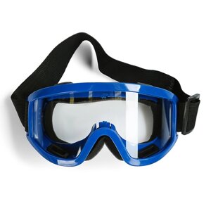 Очки-маска для езды на мототехнике, стекло прозрачное, цвет синий в Минске от компании Интернет-магазин Zabazar