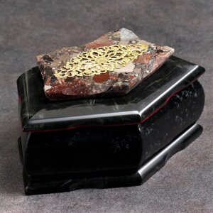 Ларец "Кружевной узор", 16х9х8 см, натуральный камень, змеевик в Минске от компании Интернет-магазин Zabazar