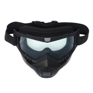 Очки-маска для езды на мототехнике, разборные, стекло прозрачное, черные в Минске от компании Интернет-магазин Zabazar