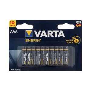Батарейка алкалиновая Varta Energy, AAA, LR03-10BL, 1.5В, блистер, 10 шт. в Минске от компании Интернет-магазин Zabazar