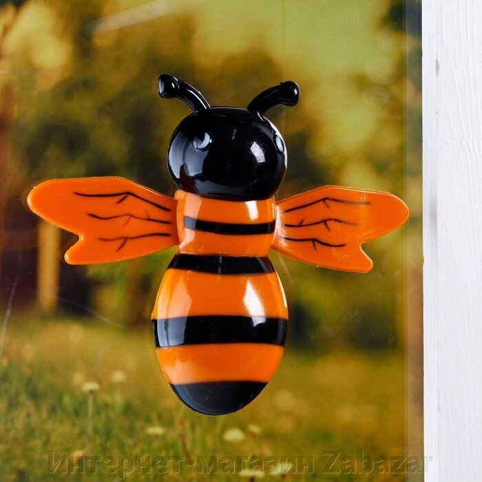 Пластиковый термометр оконный "Пчела" в пакете от компании Интернет-магазин Zabazar - фото 1