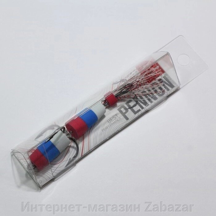 Приманка джиговая LJ PENNON №11, 9 см, красный-синий-белый, в блистере от компании Интернет-магазин Zabazar - фото 1