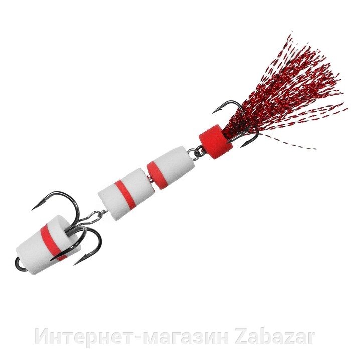 Приманка джиговая Lucky John PENNON № 25, белый, красный в блистере от компании Интернет-магазин Zabazar - фото 1
