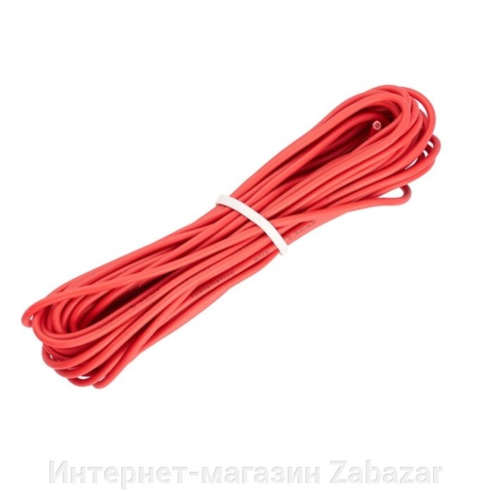 Провод автомобильный Rexant ПГВА/ПВАМ красный, 1х0,50 мм, мини-бухта 5 м от компании Интернет-магазин Zabazar - фото 1