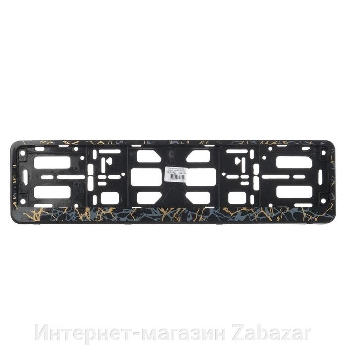 Рамка для автомобильного номера, книжка, черный с золотом от компании Интернет-магазин Zabazar - фото 1