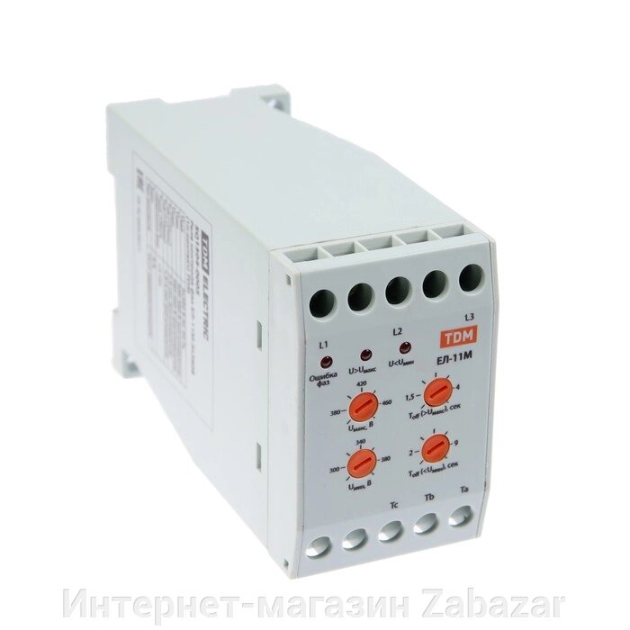 Реле контроля фаз TDM ЕЛ-11М, 3х380 В, 1п-контакт, SQ1504-0005 от компании Интернет-магазин Zabazar - фото 1