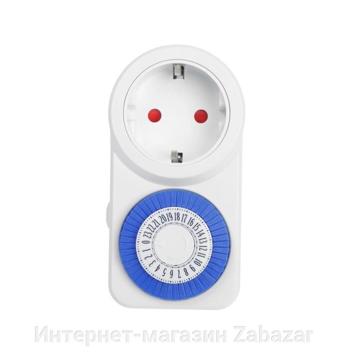 Розеточный механический таймер суточный Luazon Lighting, 16A, шаг 30 мин, 220 В от компании Интернет-магазин Zabazar - фото 1