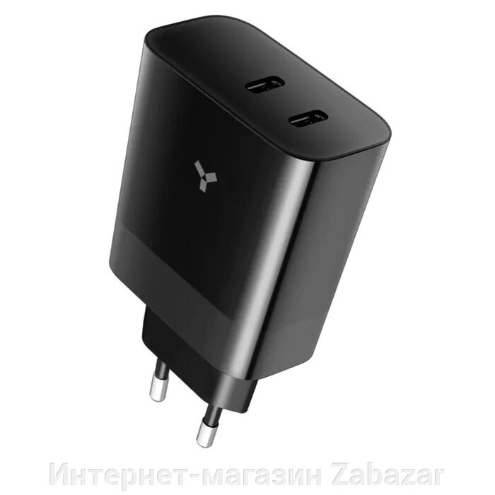 Сетевое зарядное устройство Accesstyle Agate 40W2C, USB-C, 3А, 40Вт, быстрая зарядка, черное от компании Интернет-магазин Zabazar - фото 1