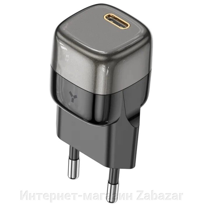 Сетевое зарядное устройство Accesstyle Grape 20WC, USB-C, 3А, 20 Вт, быстрая зарядка, серое от компании Интернет-магазин Zabazar - фото 1
