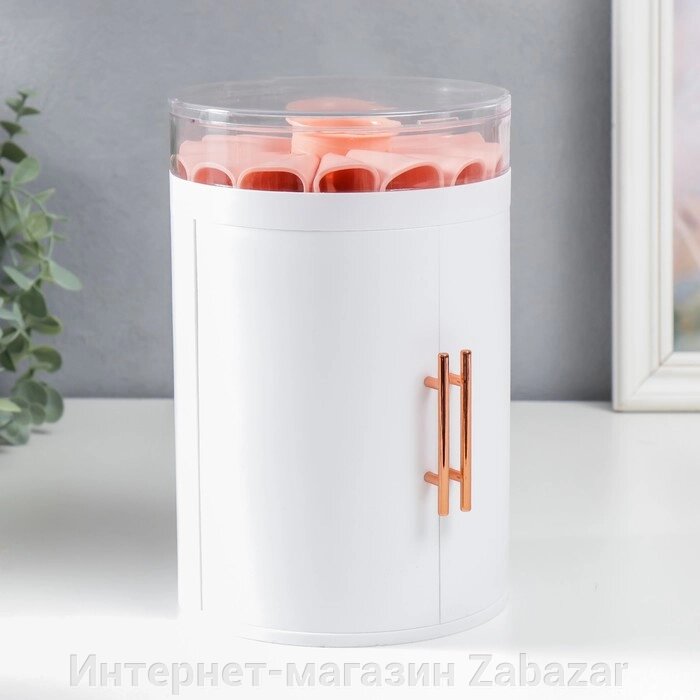 Шкатулка для украшений пластик "Цилиндр белый" 30х16,3х14,4 см от компании Интернет-магазин Zabazar - фото 1