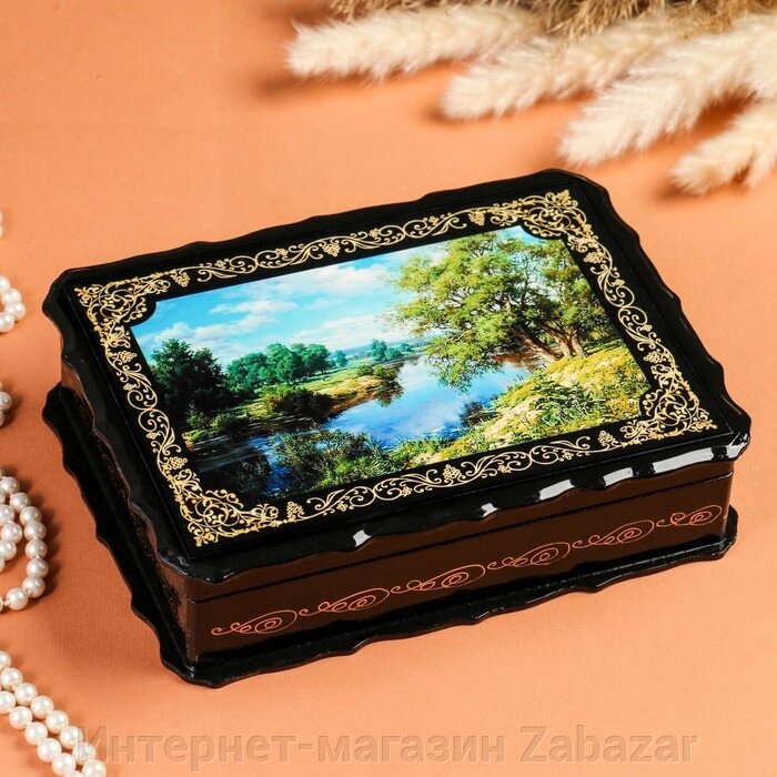Шкатулка «Лесной берег», 17236 см, лаковая миниатюра от компании Интернет-магазин Zabazar - фото 1