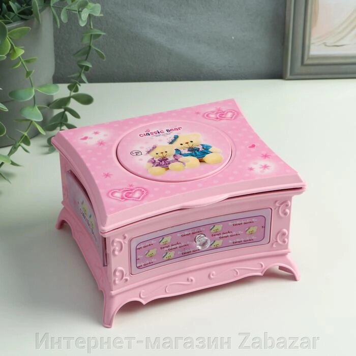 Шкатулка музыкальная "Розовый ларец" 15х9х13,5 см от компании Интернет-магазин Zabazar - фото 1