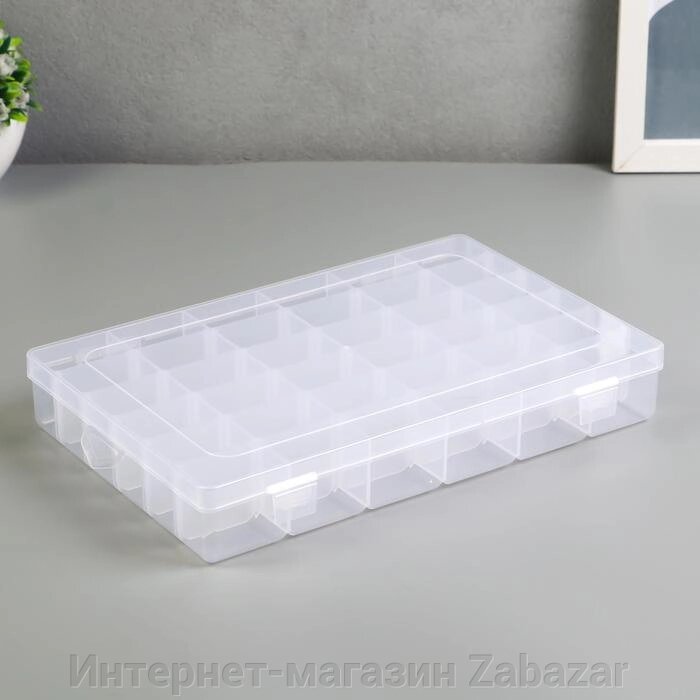 Шкатулка пластик для мелочей "Прямоугольная" 36 отделений 4,3х27,5х17,8 см от компании Интернет-магазин Zabazar - фото 1