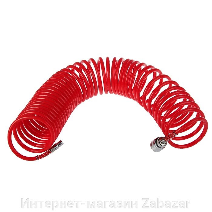 Шланг спиральный воздушный MATRIX, с быстросъемными соединениями, 1/4М, 10 м от компании Интернет-магазин Zabazar - фото 1