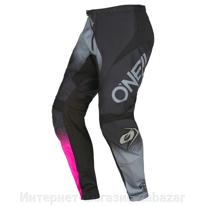Штаны для мотокросса O'NEAL Element Racewear V. 22, женские, черный/серый, 28 от компании Интернет-магазин Zabazar - фото 1